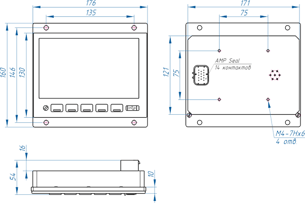 bi0480 sizes Графическая панель оператора БИ04.80
