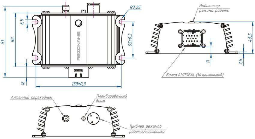 krs11 dimensions Координатор радиосети КРС1.1