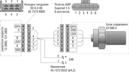 Схема подключения БСП3802.4